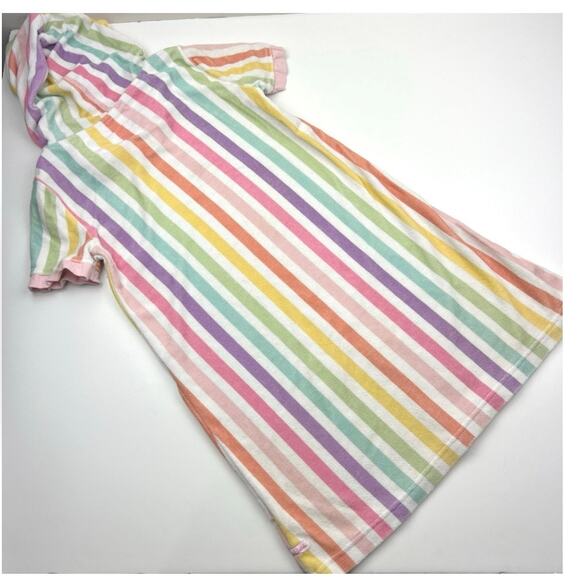 RuffleButts Pastel Rainbow Striped Hooded Swim Terry Coverup - Picture 6 of 6